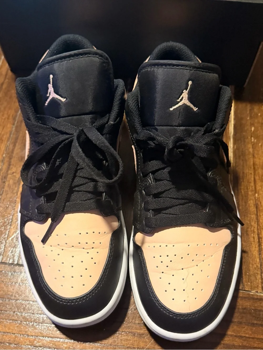Jordan Men’s Black & Peach Low-Top Sneakers - Picture 7 of 9